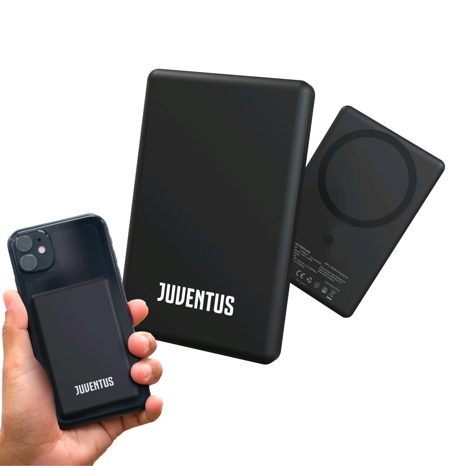 TECHMADE POWERBANK SLIM 7.9MM WIRELESS MAGNETICO 5000mah JUVENTUS